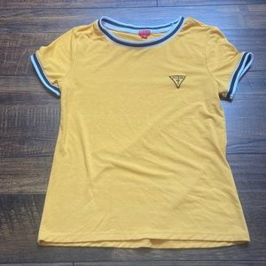 Finity black and white collar - GUESS - cotton yellow